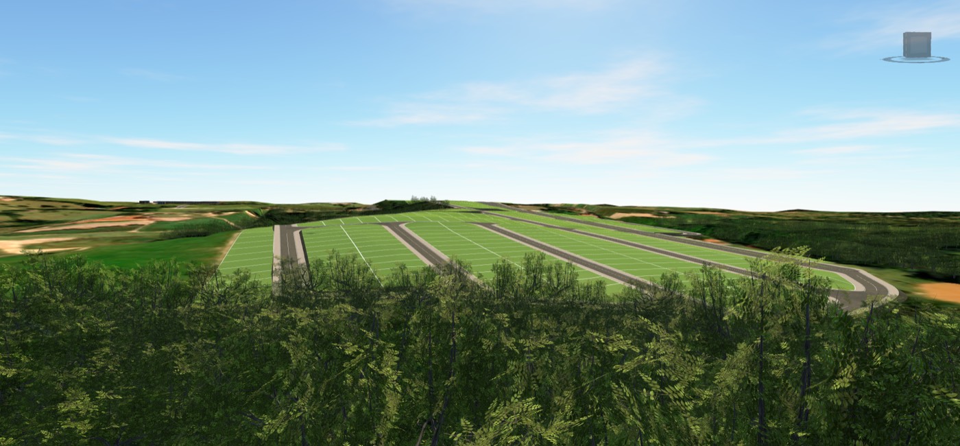 Estrada e loteamento em 3D no InfraWorks