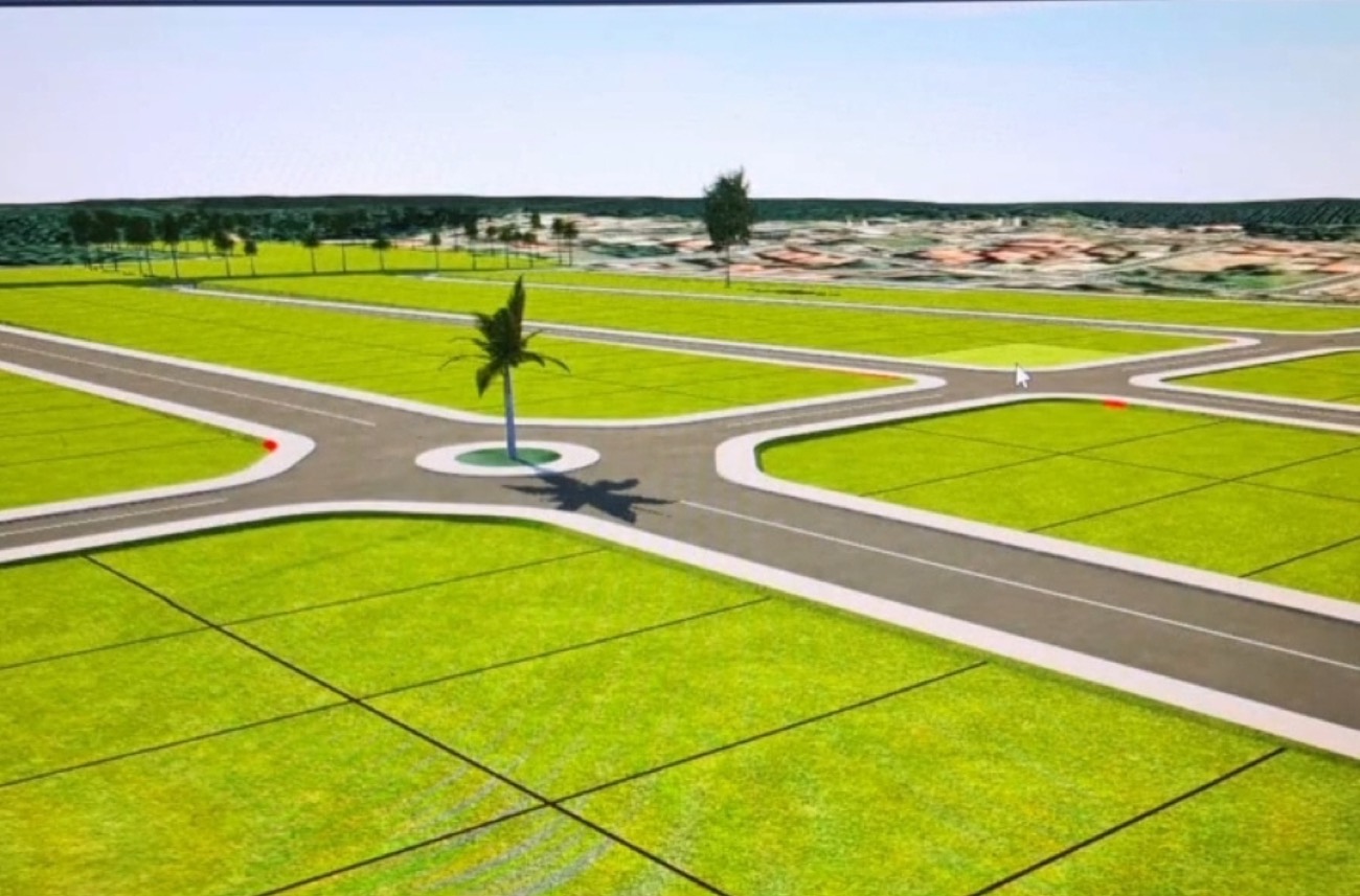 Perspectiva de rua em 3D no InfraWorks